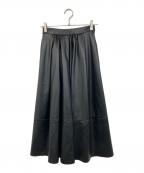 upper hightsアッパーハイツ）の古着「エコレザースカート」｜ブラック