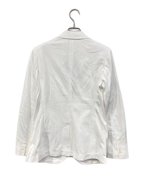 POLO RALPH LAUREN（ポロ・ラルフローレン）POLO RALPH LAUREN (ポロ・ラルフローレン) ロゴクレストコットンジャージーブレザー ホワイト サイズ:2の古着・服飾アイテム