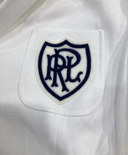 POLO RALPH LAUREN（ポロ・ラルフローレン）POLO RALPH LAUREN (ポロ・ラルフローレン) ロゴクレストコットンジャージーブレザー ホワイト サイズ:2の古着・服飾アイテム