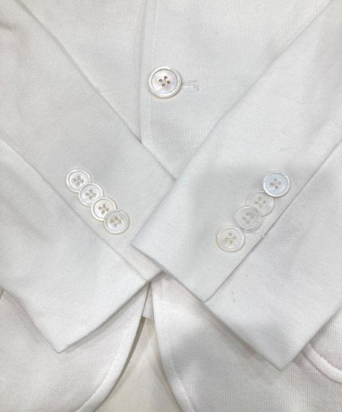 POLO RALPH LAUREN（ポロ・ラルフローレン）POLO RALPH LAUREN (ポロ・ラルフローレン) ロゴクレストコットンジャージーブレザー ホワイト サイズ:2の古着・服飾アイテム