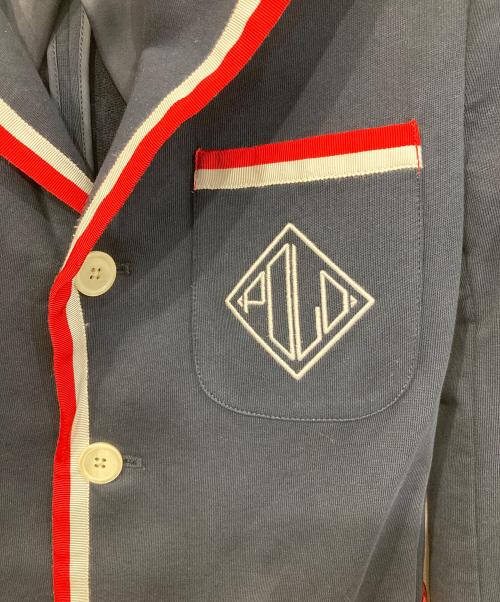 POLO RALPH LAUREN（ポロ・ラルフローレン）POLO RALPH LAUREN (ポロ・ラルフローレン) グロクラントリムテリーブレザー ネイビー サイズ:2の古着・服飾アイテム