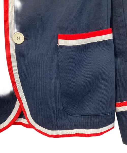 POLO RALPH LAUREN（ポロ・ラルフローレン）POLO RALPH LAUREN (ポロ・ラルフローレン) グロクラントリムテリーブレザー ネイビー サイズ:2の古着・服飾アイテム