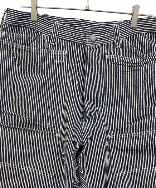 SASSAFRAS（ササフラス）SASSAFRAS (ササフラス) ストライプペインターパンツ ネイビー サイズ:Fの古着・服飾アイテム