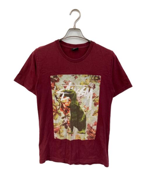 stussy（ステューシー）stussy (ステューシー) T-LEX プリントTシャツ レッド サイズ:SIZE Sの古着・服飾アイテム