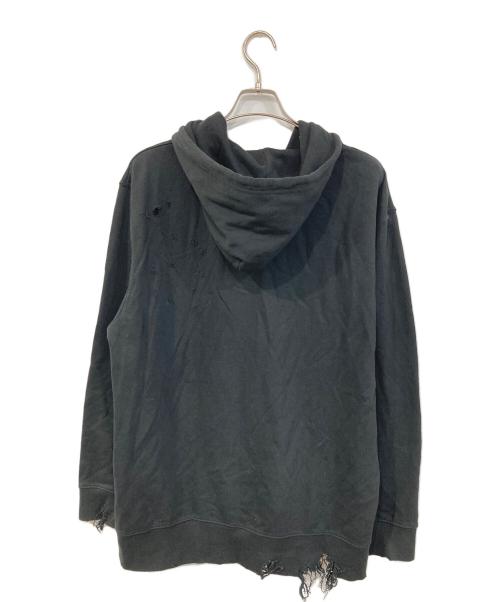 GROUND Y（グラウンドワイ）GROUND Y (グラウンドワイ) CHAINSAW MAN (チェーンソウマン) Gun devil cotton fleece hoodie ブラック サイズ:4の古着・服飾アイテム