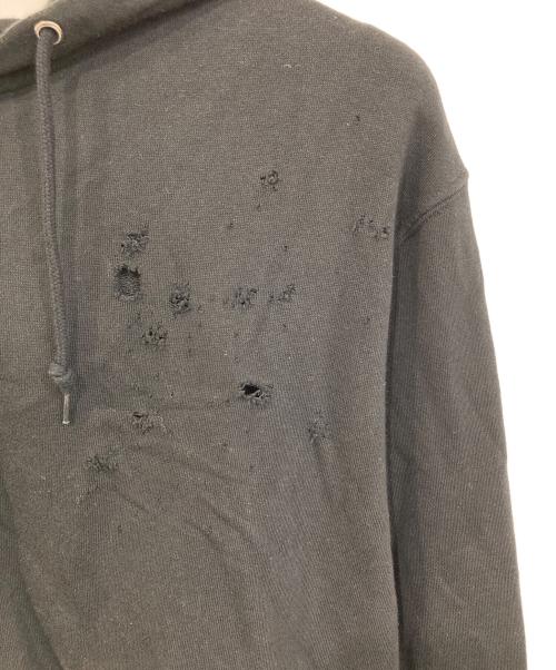 GROUND Y（グラウンドワイ）GROUND Y (グラウンドワイ) CHAINSAW MAN (チェーンソウマン) Gun devil cotton fleece hoodie ブラック サイズ:4の古着・服飾アイテム
