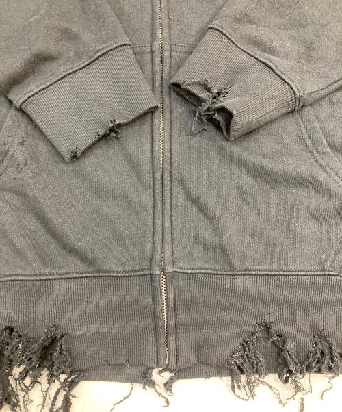 GROUND Y（グラウンドワイ）GROUND Y (グラウンドワイ) CHAINSAW MAN (チェーンソウマン) Gun devil cotton fleece hoodie ブラック サイズ:4の古着・服飾アイテム