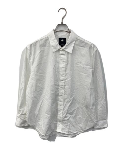 G-STAR RAW（ジースターロゥ）G-STAR RAW (ジースターロゥ) BOYFRIEND SHIRT ホワイト サイズ:SIZE Mの古着・服飾アイテム