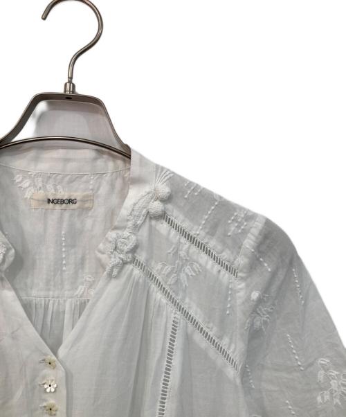 INGEBORG（インゲボルグ）INGEBORG (インゲボルグ) 半袖レースワンピース ホワイト サイズ:3の古着・服飾アイテム