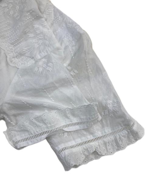 INGEBORG（インゲボルグ）INGEBORG (インゲボルグ) 半袖レースワンピース ホワイト サイズ:3の古着・服飾アイテム