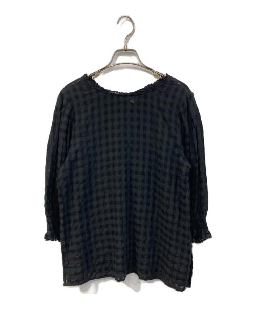 INGEBORG（インゲボルグ）INGEBORG (インゲボルグ) シアーブラウス ブラック サイズ:SIZE 3の古着・服飾アイテム