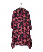 COMME des GARCONSコムデギャルソン）の古着「シルク総柄フラワーワンピース」｜ブラック