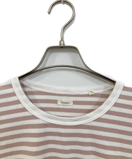 nanamica（ナナミカ）nanamica (ナナミカ) Stripe Jersey Tee/ストライプ ジャージー ティー ベージュ×ホワイト サイズ:SIZE XLの古着・服飾アイテム