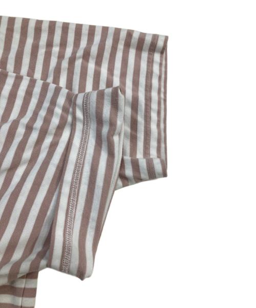 nanamica（ナナミカ）nanamica (ナナミカ) Stripe Jersey Tee/ストライプ ジャージー ティー ベージュ×ホワイト サイズ:SIZE XLの古着・服飾アイテム