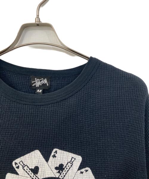 stussy（ステューシー）stussy (ステューシー) サーマルカットソー ブラック サイズ:SIZE Mの古着・服飾アイテム