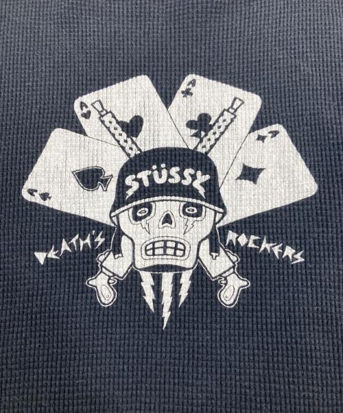 stussy（ステューシー）stussy (ステューシー) サーマルカットソー ブラック サイズ:SIZE Mの古着・服飾アイテム