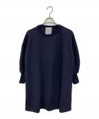 BEARDSLEYビアズリー）の古着「袖パフダンボールワンピース」｜ネイビー