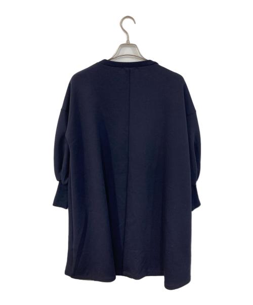 BEARDSLEY（ビアズリー）BEARDSLEY (ビアズリー) 袖パフダンボールワンピース ネイビー サイズ:FREEの古着・服飾アイテム