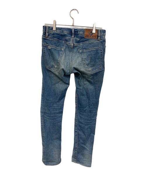 Hysteric Glamour（ヒステリックグラマー）Hysteric Glamour (ヒステリックグラマー) ダメージスキニーデニムパンツ インディゴ サイズ:XSの古着・服飾アイテム