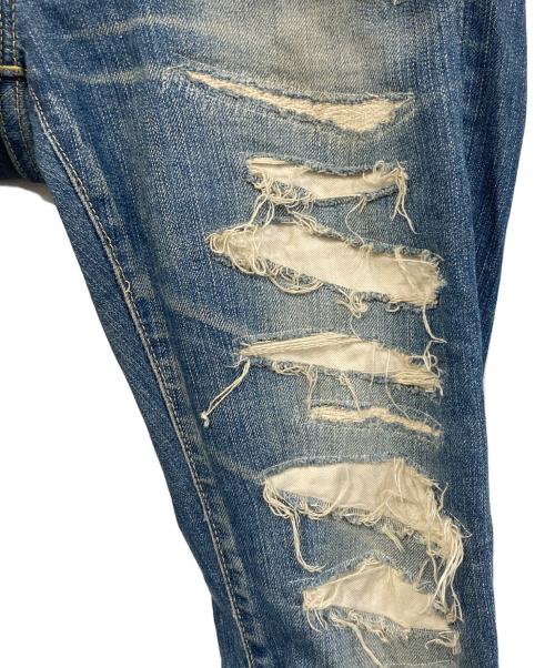 Hysteric Glamour（ヒステリックグラマー）Hysteric Glamour (ヒステリックグラマー) ダメージスキニーデニムパンツ インディゴ サイズ:XSの古着・服飾アイテム