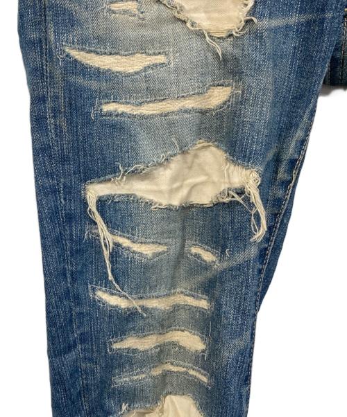 Hysteric Glamour（ヒステリックグラマー）Hysteric Glamour (ヒステリックグラマー) ダメージスキニーデニムパンツ インディゴ サイズ:XSの古着・服飾アイテム