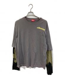DIESEL（ディーゼル）の古着「ロングスリーブカットソー」｜グレー