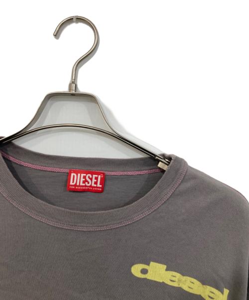 DIESEL（ディーゼル）DIESEL (ディーゼル) ロングスリーブカットソー グレー サイズ:SIZE Lの古着・服飾アイテム