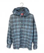 DIESELディーゼル）の古着「フード付きシャツ」｜ブルー