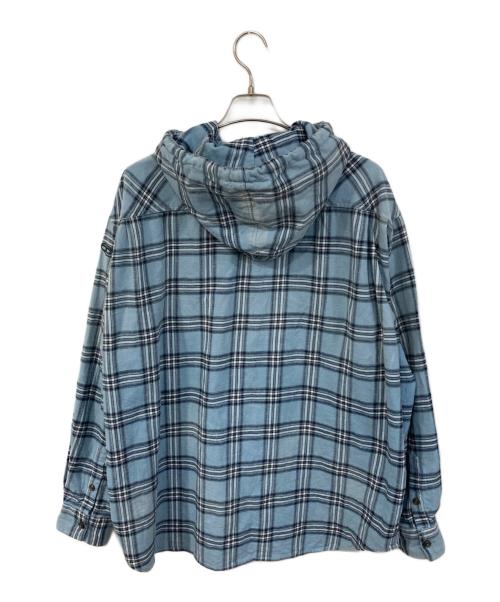 DIESEL（ディーゼル）DIESEL (ディーゼル) フード付きシャツ ブルー サイズ:48の古着・服飾アイテム