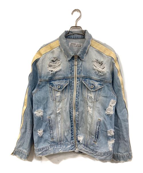 LEGENDA（レジェンダ）LEGENDA (レジェンダ) NEON Tape ルーズシルエットデニムジャケット インディゴ サイズ:Fの古着・服飾アイテム