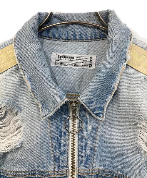 LEGENDA（レジェンダ）LEGENDA (レジェンダ) NEON Tape ルーズシルエットデニムジャケット インディゴ サイズ:Fの古着・服飾アイテム