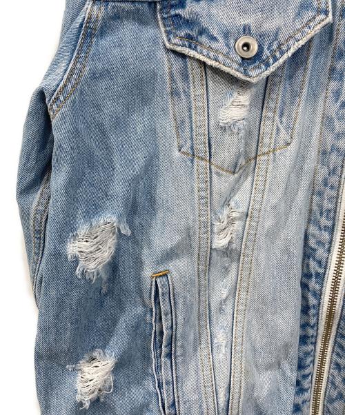 LEGENDA（レジェンダ）LEGENDA (レジェンダ) NEON Tape ルーズシルエットデニムジャケット インディゴ サイズ:Fの古着・服飾アイテム
