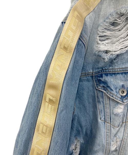 LEGENDA（レジェンダ）LEGENDA (レジェンダ) NEON Tape ルーズシルエットデニムジャケット インディゴ サイズ:Fの古着・服飾アイテム