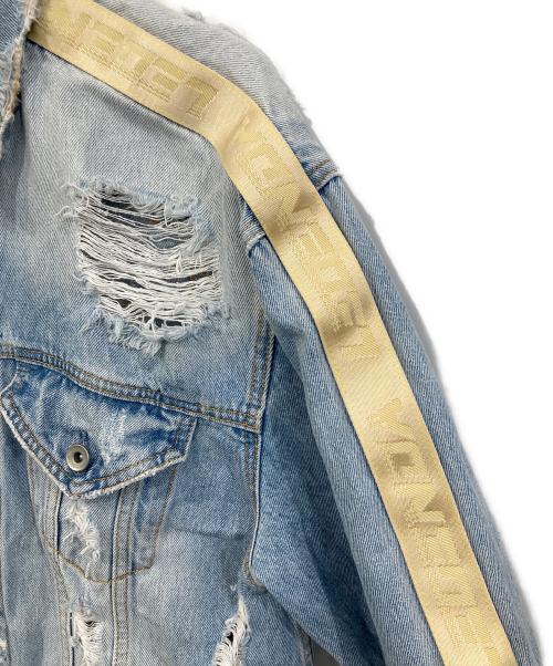 LEGENDA（レジェンダ）LEGENDA (レジェンダ) NEON Tape ルーズシルエットデニムジャケット インディゴ サイズ:Fの古着・服飾アイテム