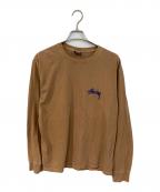 stussyステューシー）の古着「Skate Posse Pigment Dyed L/S Tee」｜ブラウン