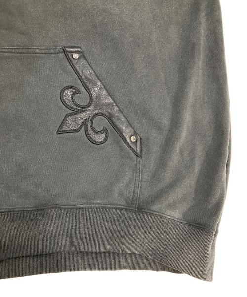 SUPPLIER（サプライヤー）SUPPLIER (サプライヤー) Fleur Leather Patch Zip Hoodie/フルール レザー パッチ ジップ フーディー グレー サイズ:SIZE XLの古着・服飾アイテム