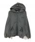 SUPPLIER（サプライヤー）の古着「Fleur Leather Patch Zip Hoodie/フルール レザー パッチ ジップ フーディー」｜グレー