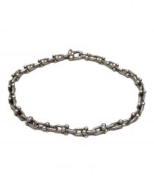 TIFFANY & Co.（ティファニー）の古着「ハードウェアスマイクロリンクブレスレット エクストララージ」｜シルバー