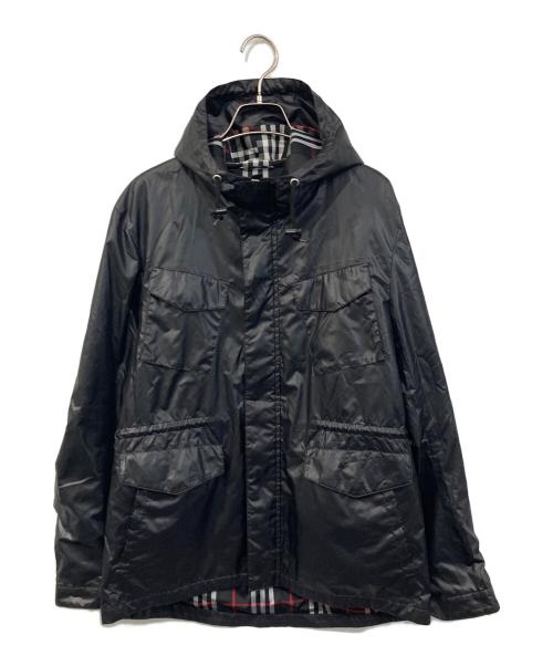BURBERRY BLACK LABEL（バーバリーブラックレーベル）BURBERRY BLACK LABEL (バーバリーブラックレーベル) フーデッドジャケット ブラック サイズ:SIZE Lの古着・服飾アイテム