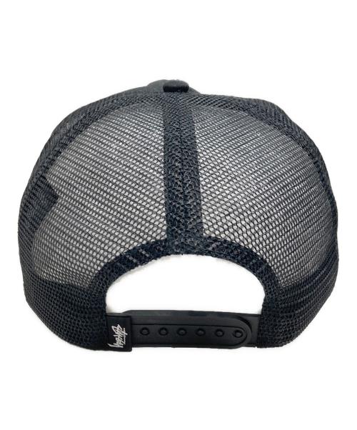 stussy（ステューシー）stussy (ステューシー) Waked Trucker Cursive Stritch Snap/ウェイクド トラッカー カーシブ ストリッチ スナップ ブラックの古着・服飾アイテム