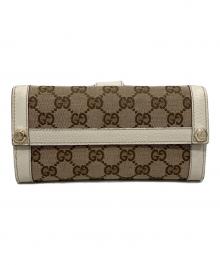 GUCCI（グッチ）の古着「GG柄長財布」｜ホワイト