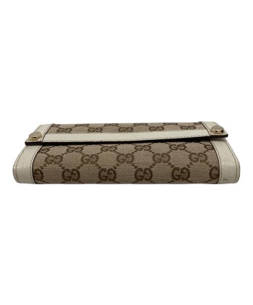 GUCCI（グッチ）GUCCI (グッチ) GG柄長財布 ホワイトの古着・服飾アイテム