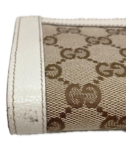 GUCCI（グッチ）GUCCI (グッチ) GG柄長財布 ホワイトの古着・服飾アイテム