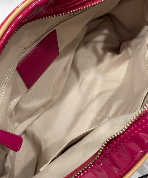 COACH（コーチ）COACH (コーチ) シグネチャー ミニボストンバッグ レッドの古着・服飾アイテム