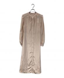 ROPE（ロペ）の古着「モノグラムプリントワンピース」｜ベージュ