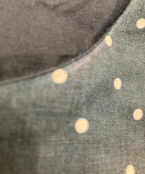 KAGURE（カグレ）KAGURE (カグレ) リネンノースリーブドットワンピース ブラック サイズ:FREEの古着・服飾アイテム