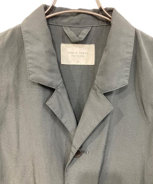 PUBLIC TOKYO（パブリックトウキョウ）PUBLIC TOKYO (パブリックトウキョウ) リネンシャツジャケット グレー サイズ:１の古着・服飾アイテム