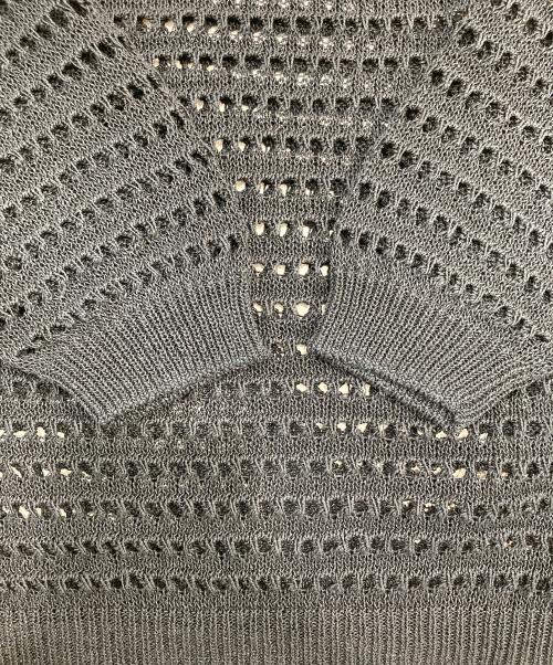 BATONER（バトナ―）BATONER (バトナ―) WATERMARK COTTON SILK CREW NECK　ウォーターマーク コットン シルク クルーネック ブラック サイズ:1の古着・服飾アイテム