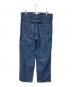 OKONKWO COMPANY (オコンクウォ カンパニー) WABASH STRIPE DENIM　ウォバッシュストライプ パンツ インディゴ サイズ:SIZE L 未使用品：5000円