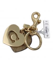 COACH（コーチ）の古着「ハートキーリング・シグネチャーキャンバス」｜ベージュ
